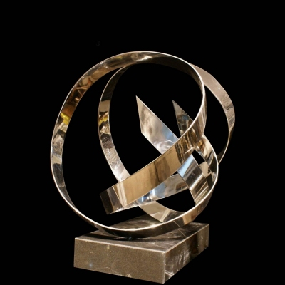 modern abstract stainless steel sculpture for sale