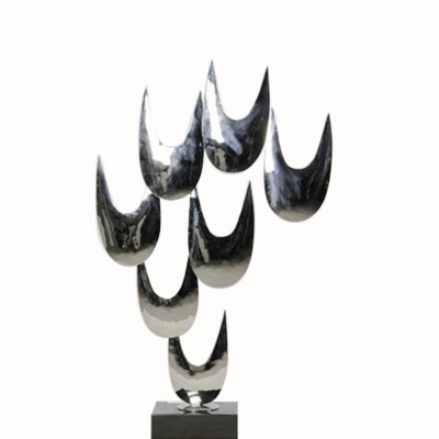 modern abstract stainless steel art sculpture for garden