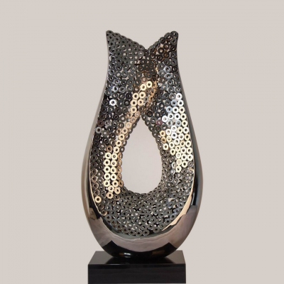 contemporary stainless steel sculpture