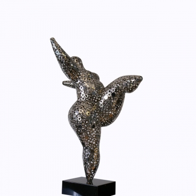 famous modern dancing lady stainless steel art decoration