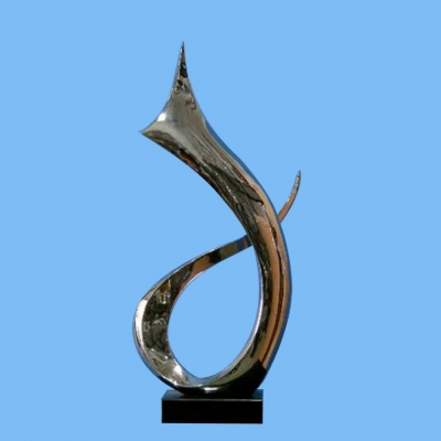 social stainless steel simple art sculpture for sale