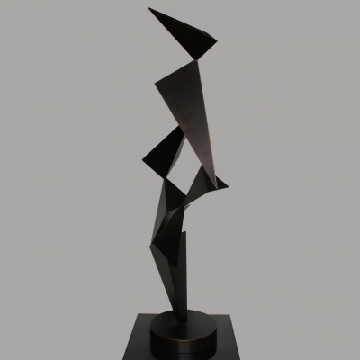 pubic stand metal sculpture