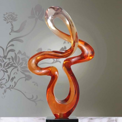 Clear resin sculpture