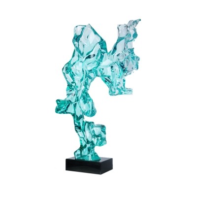 Transparent light blue sculpture